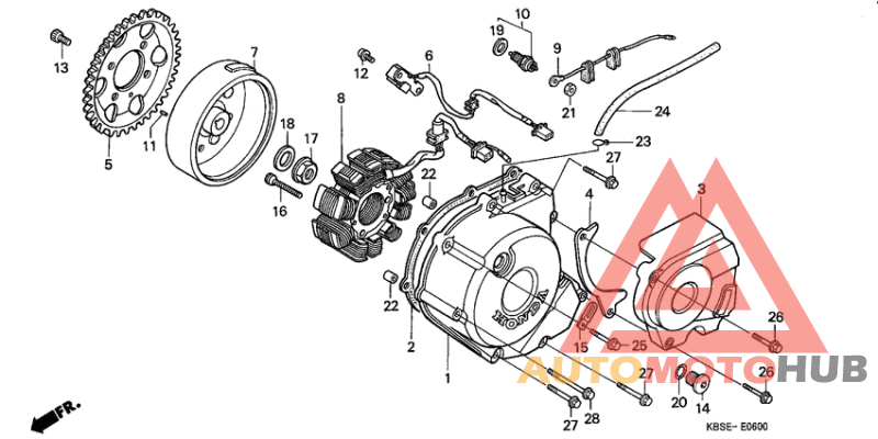 Left crankcase cover/ generator