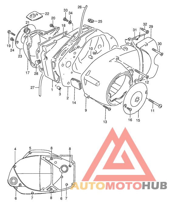 Crankcase cover ass`y  (v