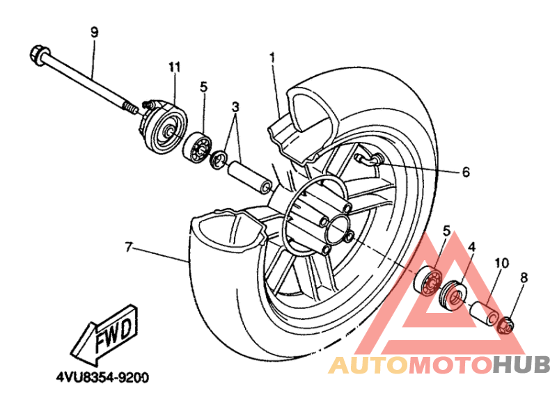 Переднее колесо