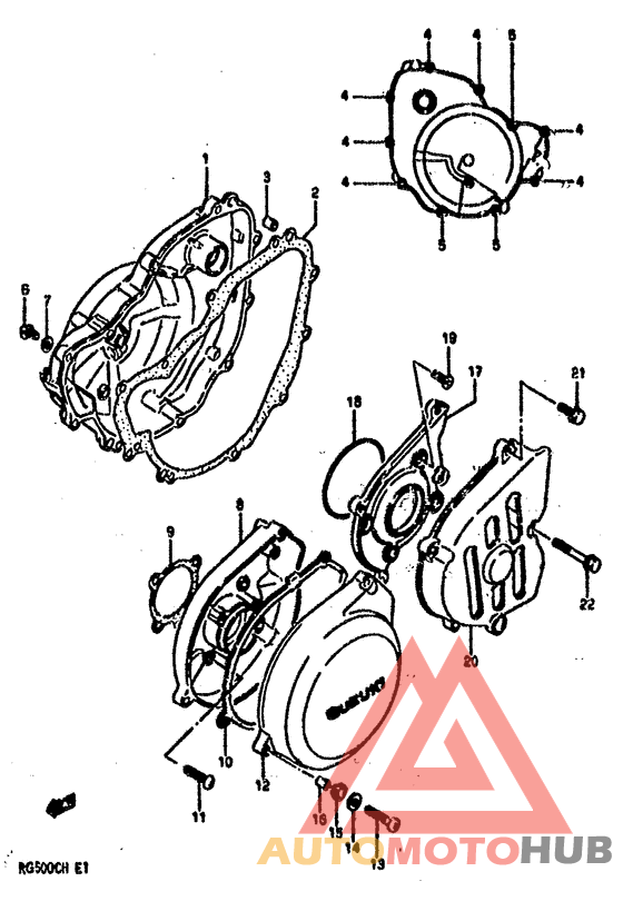 Crankcase cover ass`y  (v