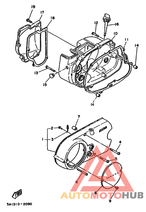 Crankcase cover ass`y  (v