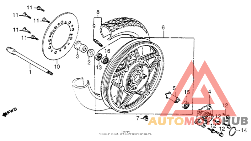 Переднее колесо