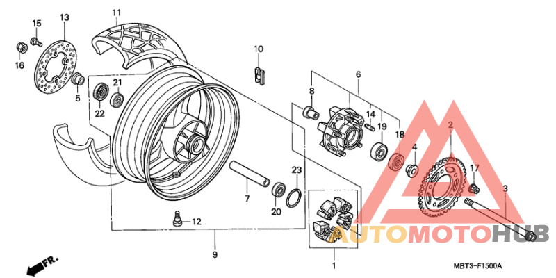 Rear wheel complete assy