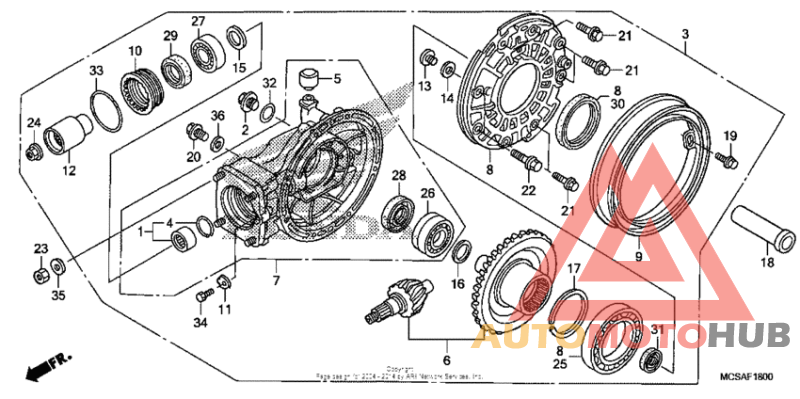 Final driven gear (st1300)