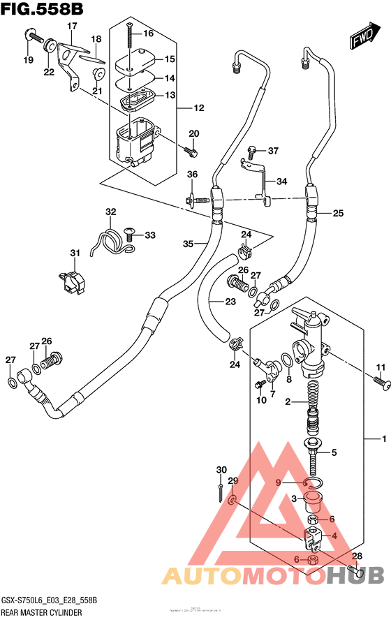 Rear Master Cylinder (Gsx-S750Al6 E28)