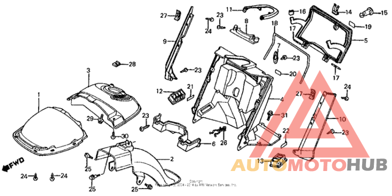 Front fender + leg shield