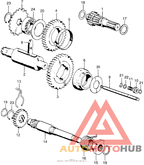 Transmission + gear change