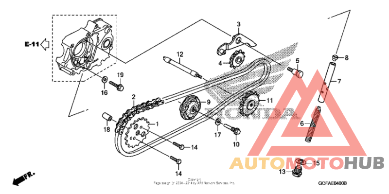 Cam chain + tensioner