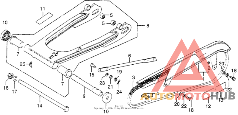 Swingarm + chain case