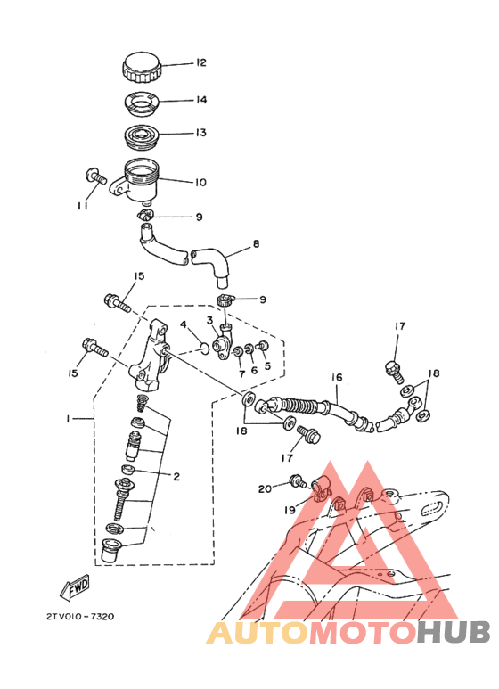 Rr master cylinder assy