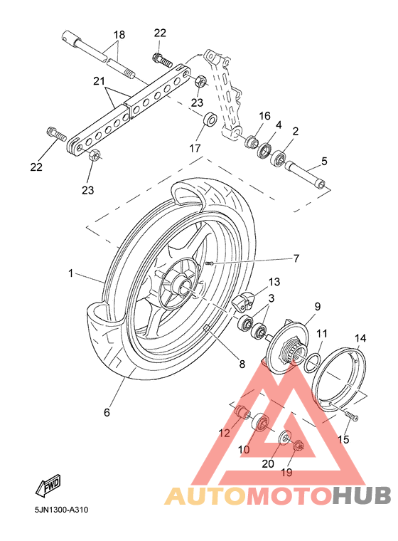 Переднее колесо