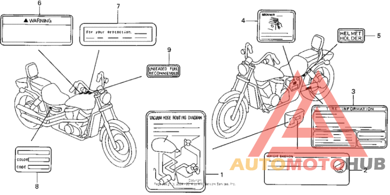 Vt1100c caution label