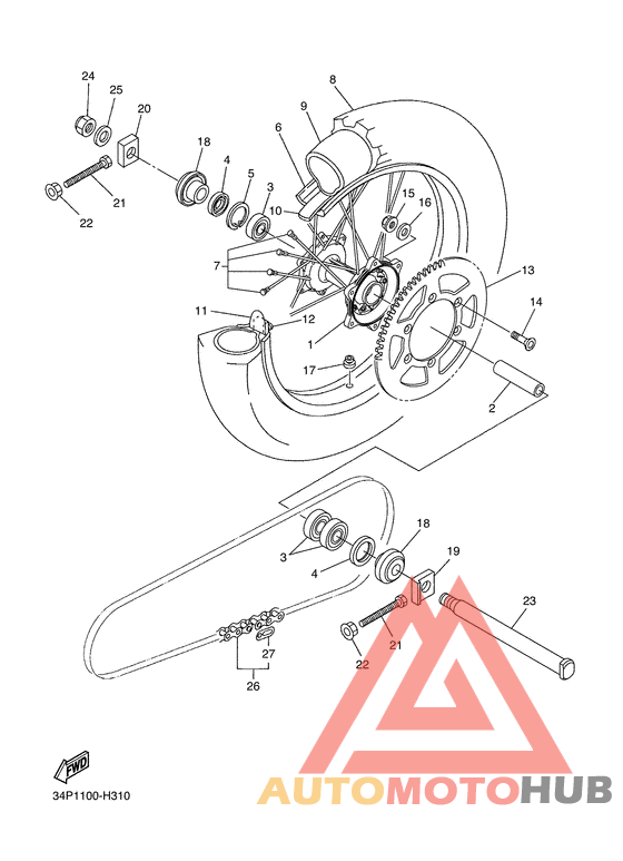 Переднее колесо