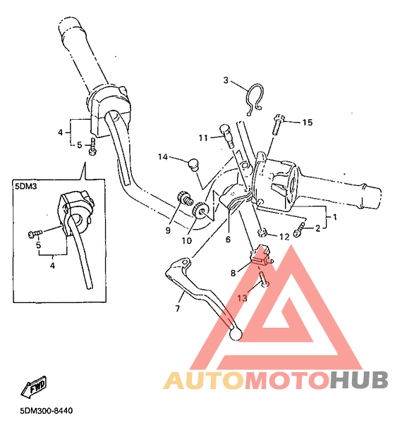 Handle switch. lever
