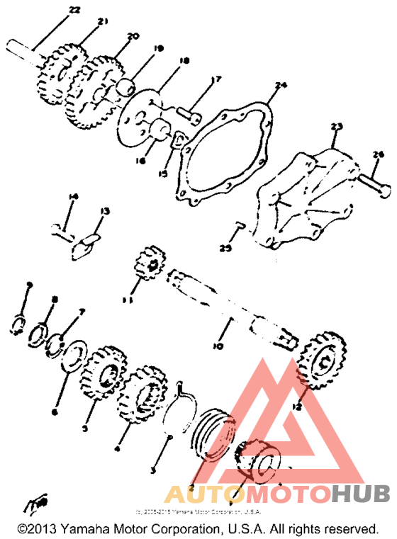 Starting motor unit