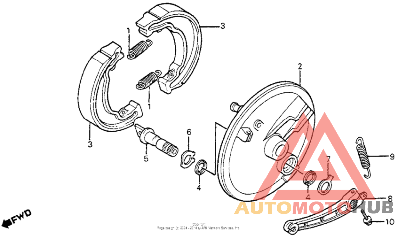 Front brake panel 83