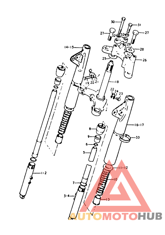Вилка передней оси