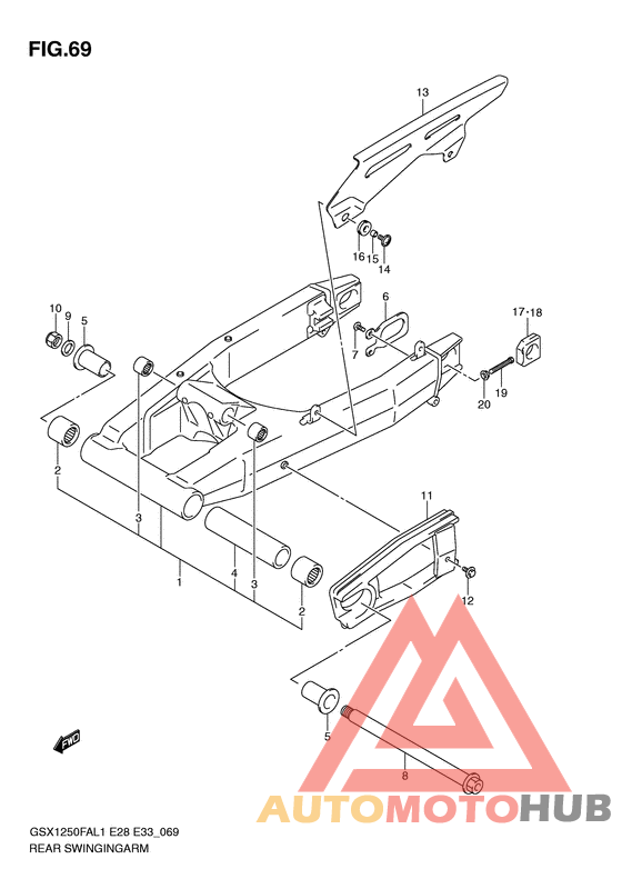 Rear swingingarm