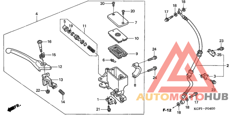 Fr. brake master cylinder