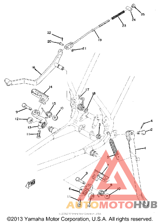 Stand - footrest - brake pedal