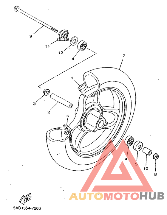 Переднее колесо