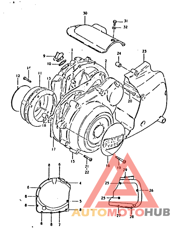 Crankcase cover ass`y  (v