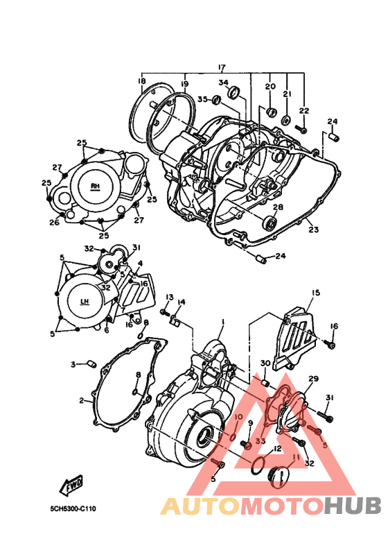 Crankcase cover ass`y  (v