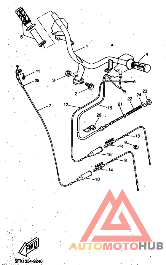 Steering handle. cable