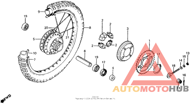 Переднее колесо
