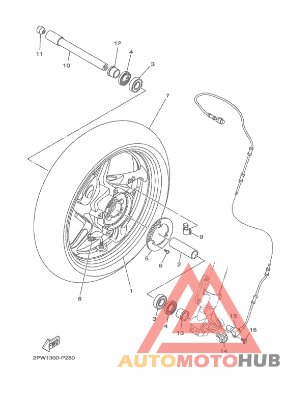 Переднее колесо