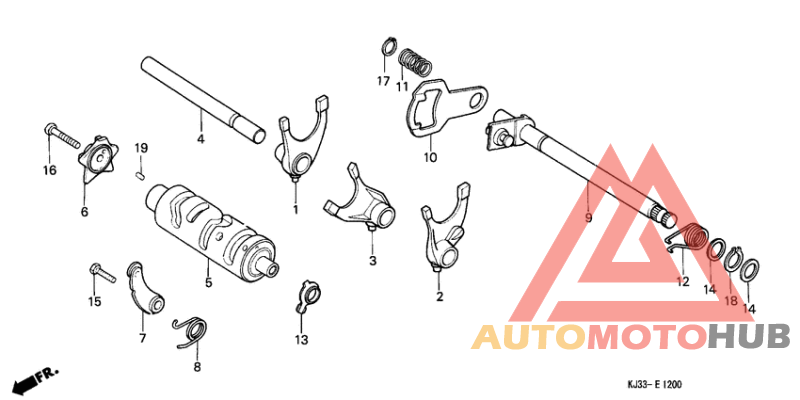Shift drum/shift fork