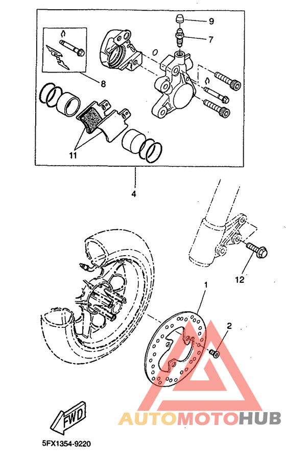 Front brake. caliper