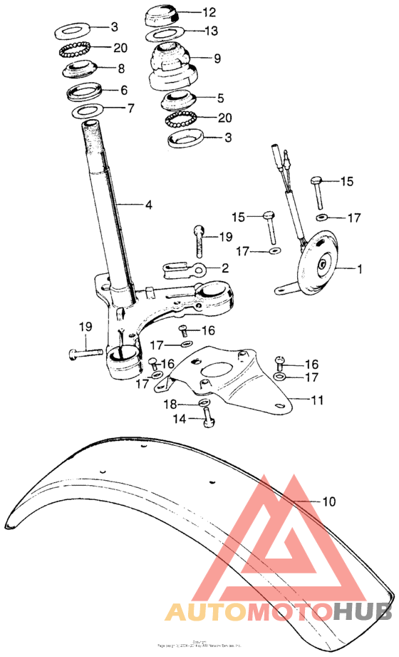 Steering stem + front fender