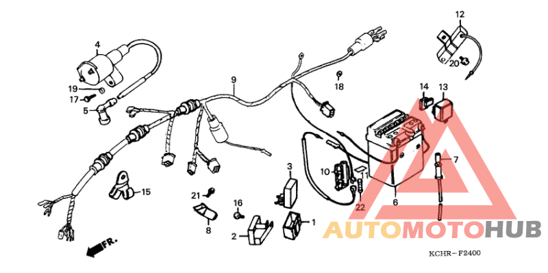 Wire harness/ ignition coil/battery