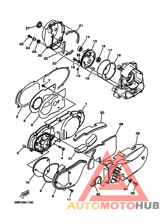 Crankcase cover ass`y  (v