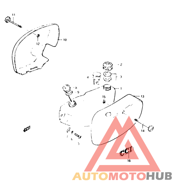 Oil tank - frame cover