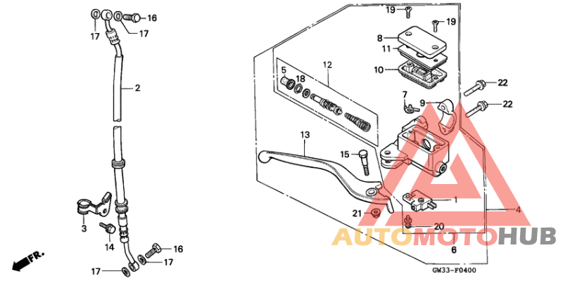 Fr. brake master cylinder