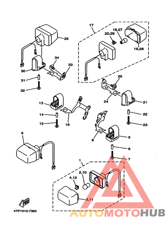 Rear flasher light assy