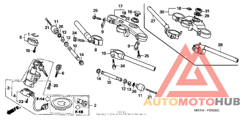 Handlebar + top bridge