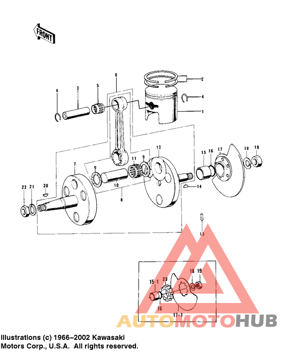 Crankshaft/piston/rotary valve