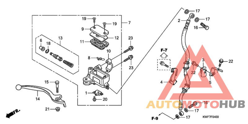 Fr. brake master cylinder