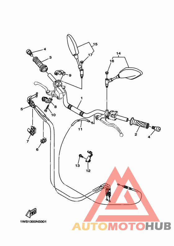 Steering handle & cable