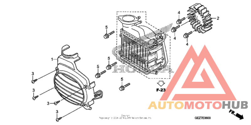 Cooling fan + radiator cover