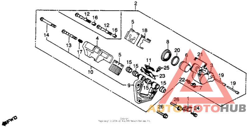Cb750k/lfront brake caliper 79-81