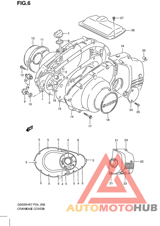 Crankcase cover ass`y  (v