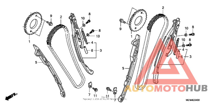 Cam chain + tensioner