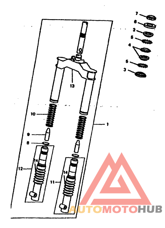 Вилка передней оси