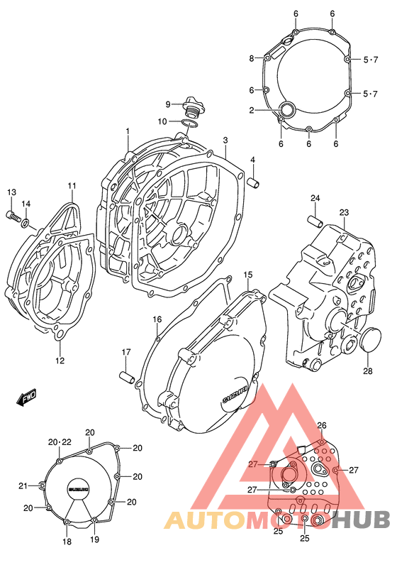 Crankcase cover ass`y  (v