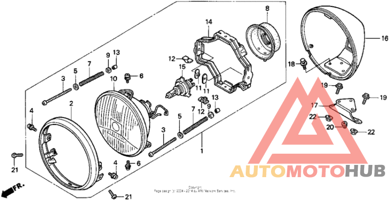 Vt1100c2headlight 95-97