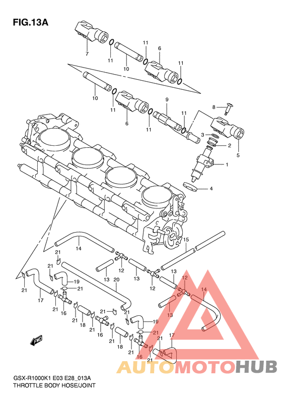 Throttle body hose/joint